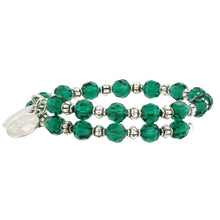 Load image into Gallery viewer, Wind & Fire Emerald Crystal Wrap Bracelet