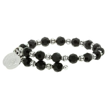 Load image into Gallery viewer, Wind & Fire Jet Black Diamond Crystal Wrap Bracelet