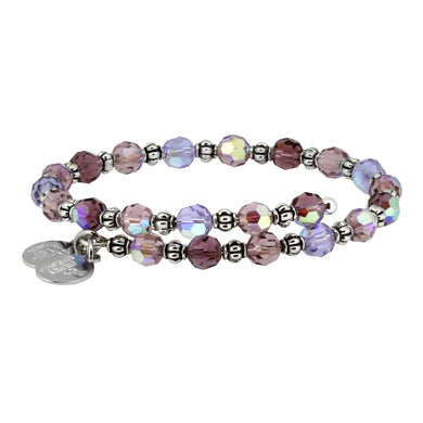 Wind & Fire Purple Passion Crystal Bead Wrap