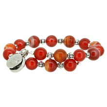 Load image into Gallery viewer, Wind &amp; Fire Amber Agate Wrap, 8mm
