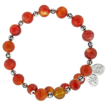 Load image into Gallery viewer, Wind & Fire Amber Agate Wrap, 8mm