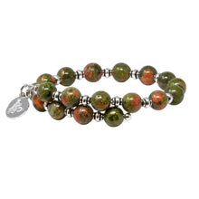 Load image into Gallery viewer, Wind & Fire Unakite Wrap, 8mm
