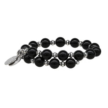 Load image into Gallery viewer, Wind & Fire Black Onyx Agate Wrap, 8mm
