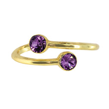 Load image into Gallery viewer, Wind & Fire February Birthstone Sterling Silver Ring Wrap