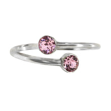 Load image into Gallery viewer, Wind & Fire October Birthstone Sterling Silver Ring Wrap