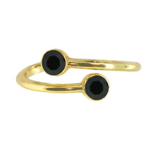 Load image into Gallery viewer, Wind & Fire JET BLACK DIAMOND Sterling Silver Ring Wrap