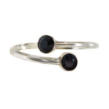 Load image into Gallery viewer, Wind & Fire JET BLACK DIAMOND Sterling Silver Ring Wrap
