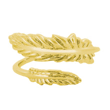 Load image into Gallery viewer, Wind & Fire Feather Sterling Silver Ring Wrap