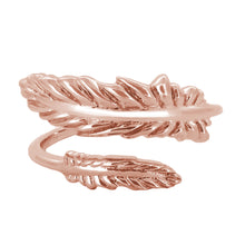 Load image into Gallery viewer, Wind & Fire Feather Sterling Silver Ring Wrap