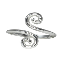 Load image into Gallery viewer, Wind & Fire Swirls Sterling Silver Ring Wrap
