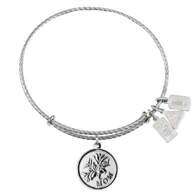 Wind & Fire Mom Sterling Silver Charm Bangle