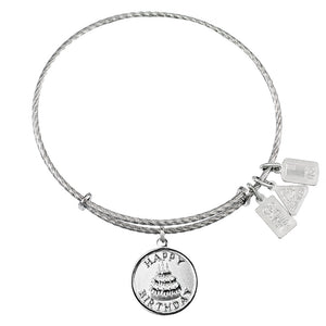 Wind & Fire Happy Birthday Sterling Silver Charm Bangle