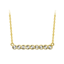 Load image into Gallery viewer, Sterling Silver Bubble Necklace with Nine Swarovski Crystals
