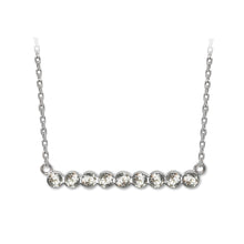 Load image into Gallery viewer, Sterling Silver Bubble Necklace with Nine Swarovski Crystals
