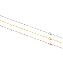 Load image into Gallery viewer, Adjustable length neck chains in three colors of Sterling Silver

