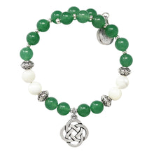 Load image into Gallery viewer, Wind &amp; Fire Celtic Knot Green Aventurine Beaded Charm Wrap
