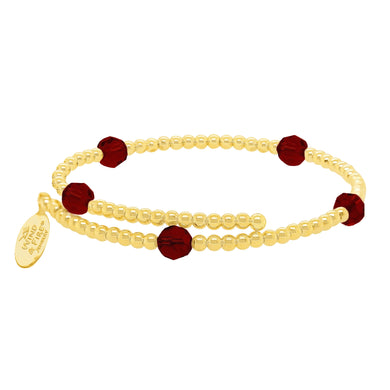 Wind & Fire January Birthstone & Gold-Filled Bead Wrap