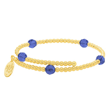 Wind & Fire September Birthstone & Gold-Filled Bead Wrap