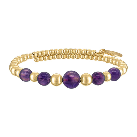 Wind & Fire Amethyst and Gold-Filled Graduated Bead Wrap