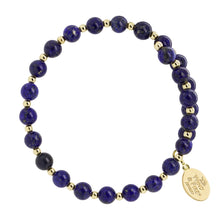 Load image into Gallery viewer, Wind &amp; Fire Blue Lapis Lazuli and Gold-Filled Bead Wrap
