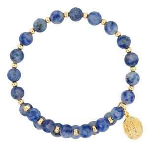 Wind & Fire Sodalite and Gold-Filled Bead Wrap
