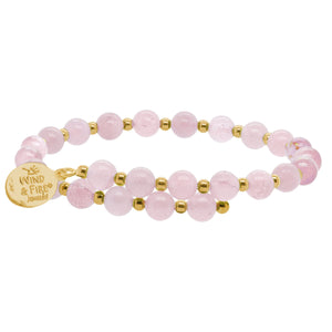Rose Quartz Gold-Filled Bead Wrap