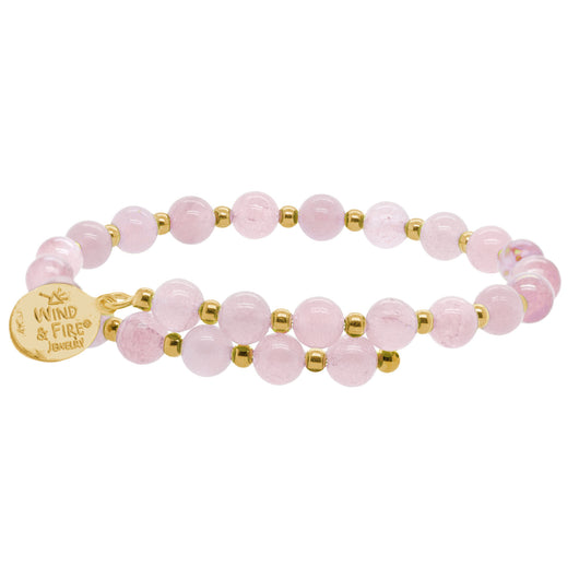 Rose Quartz Gold-Filled Bead Wrap