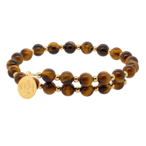 Wind & Fire Tiger's Eye and Gold-Filled Bead Wrap