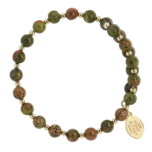 Wind & Fire Unakite and Gold-Filled Beads Wrap