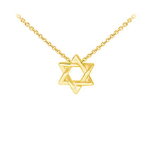 Load image into Gallery viewer, Wind &amp; Fire Star of David Sterling Silver Gold Dainty Necklace
