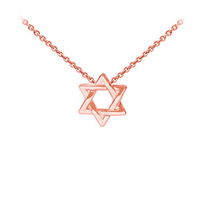 Wind & Fire Star of David Sterling Silver Rose Gold Dainty Necklace