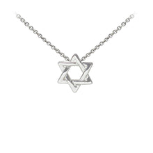 Load image into Gallery viewer, Wind &amp; Fire Star of David Sterling Silver Dainty Necklace
