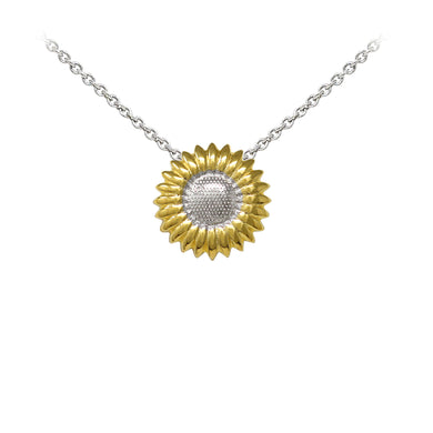 Wind & Fire Sunflower Sterling Silver Dainty Necklace