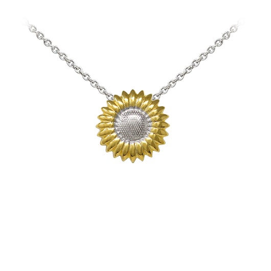 Wind & Fire Sunflower Sterling Silver Dainty Necklace