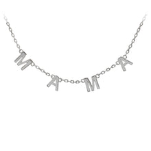 Load image into Gallery viewer, M-A-M-A Stations Sterling Silver Dainty Necklace
