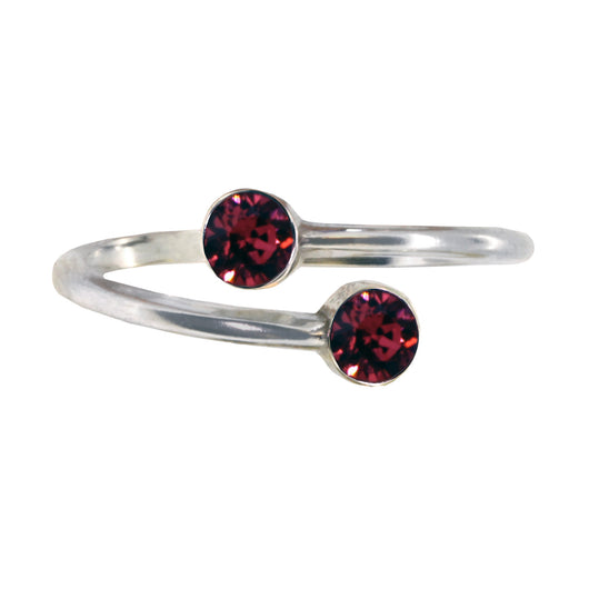 January Birthstone Sterling Silver Ring Wrap