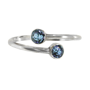March Birthstone Sterling Silver Ring Wrap
