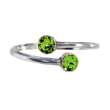 Load image into Gallery viewer, August Birthstone Sterling Silver Ring Wrap
