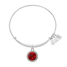 Load image into Gallery viewer, Wind &amp; Fire January Birthstone Charm Bangle
