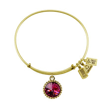 Load image into Gallery viewer, Wind &amp; Fire October Birthstone Charm Bangle
