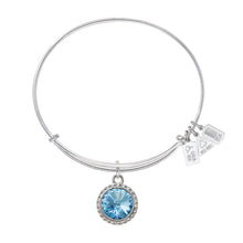 Load image into Gallery viewer, Wind &amp; Fire December Birthstone Charm Bangle
