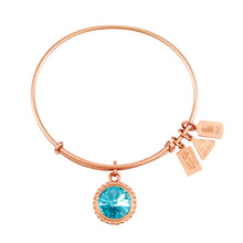 Load image into Gallery viewer, Wind &amp; Fire December Birthstone Charm Bangle
