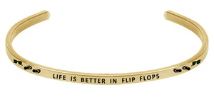Wind & Fire Life is Better in Flip Flops Cuff Bangle