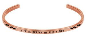 Wind & Fire Life is Better in Flip Flops Cuff Bangle
