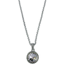 Load image into Gallery viewer, Wind &amp; Fire April Birthstone Charm Necklace
