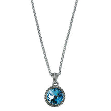 Load image into Gallery viewer, Wind &amp; Fire December Birthstone Charm Necklace
