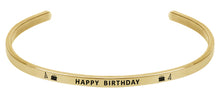 Load image into Gallery viewer, Wind &amp; Fire Happy Birthday Cuff Bangle
