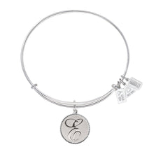 Load image into Gallery viewer, Wind &amp; Fire Love Letter &#39;E&#39; Charm Bangle
