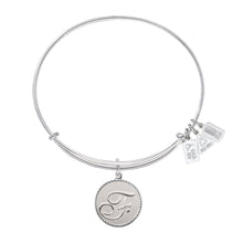 Load image into Gallery viewer, Wind &amp; Fire Love Letter &#39;F&#39; Charm Bangle
