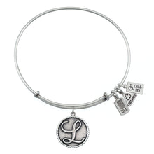 Load image into Gallery viewer, Wind &amp; Fire Love Letter &#39;L&#39; Charm Bangle

